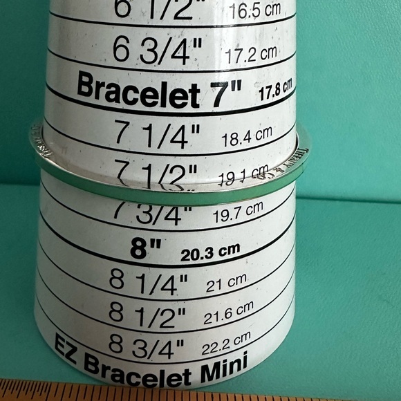 Tiffany & Co Blue Enamel Stripe Bangle Bracelet Sterling Silver Collector’s item - Picture 9 of 11